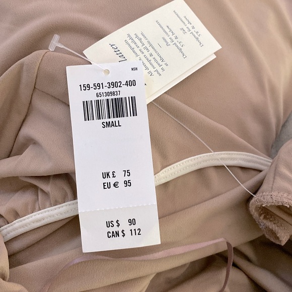 Abercrombie & Fitch Key Hole MIDI Bodycon Dress Tan S - Picture 8 of 9